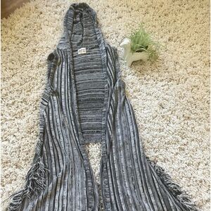 Sweet Kizz unique Y2K 2000s bohemian indie vintage gray hooded festival …